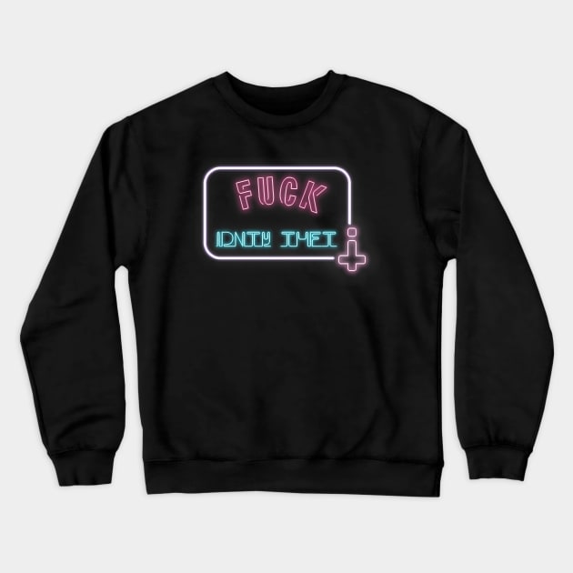 Neon Pink Front&Back Crewneck Sweatshirt by IDNTYTHFT